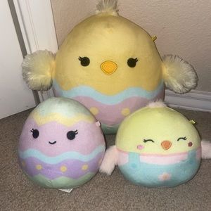Squishmallows BUNDLE chicks —Aimee 5”, Edie 5”, Aimee 8” Easter